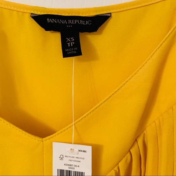 💛NWT BANANA REPUBLIC CITRON RUCHED FLARE CAMI TOO - Picture 4 of 9
